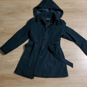 Peacoat with detachable hood